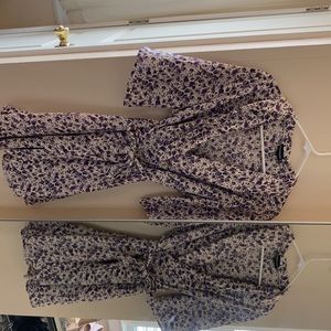 Mini dress tie waist